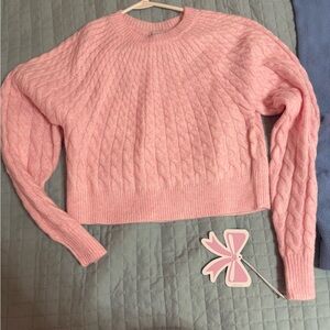Sincerely Jules Soft Pink Cable Knit Sweater